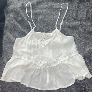 White flowy tank top